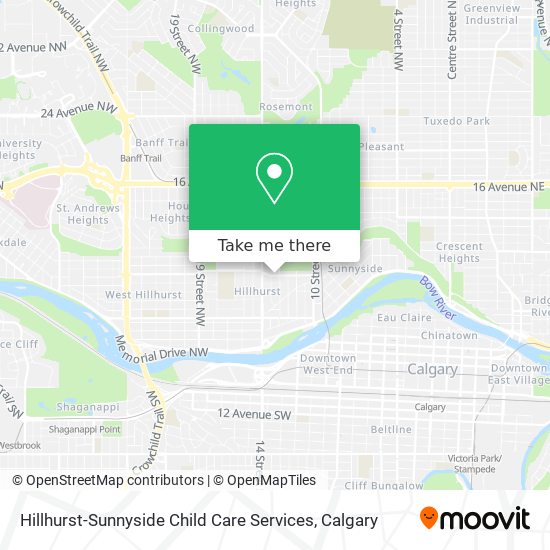 Hillhurst-Sunnyside Child Care Services map