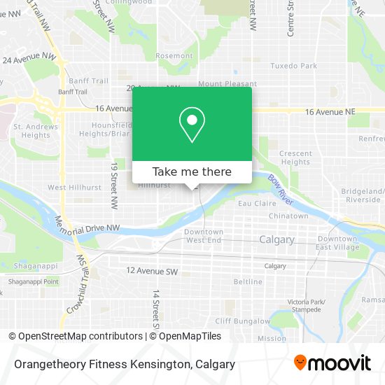 Orangetheory Fitness Kensington map