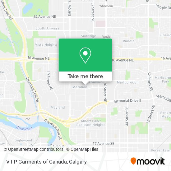 V I P Garments of Canada map