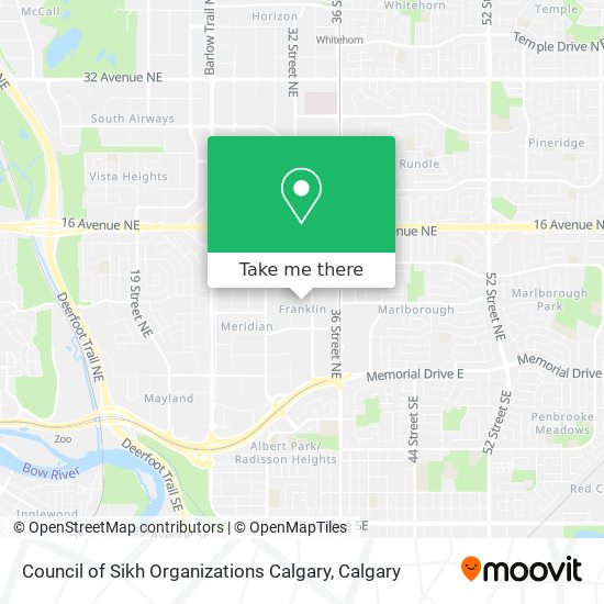 Council of Sikh Organizations Calgary map