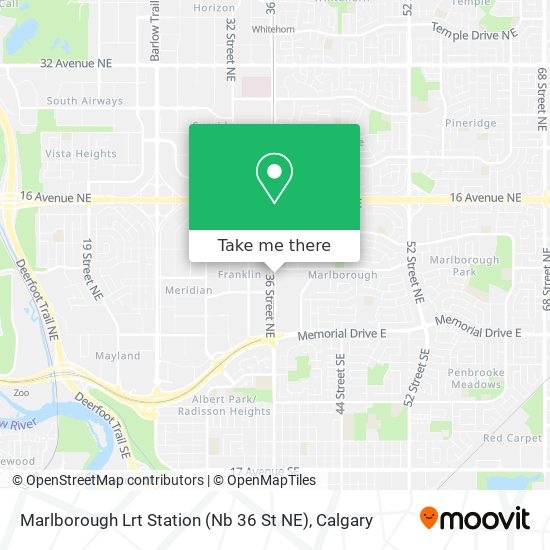 Marlborough Lrt Station (Nb 36 St NE) map