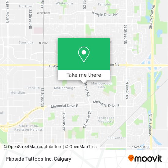 Flipside Tattoos Inc map