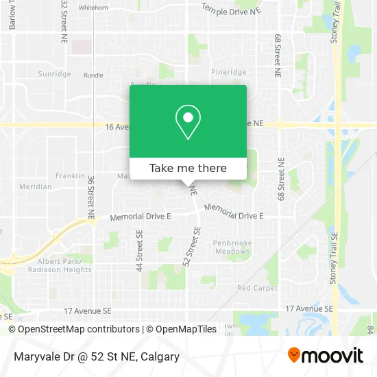 Maryvale Dr @ 52 St NE map