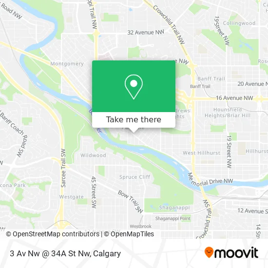 3 Av Nw @ 34A St Nw map