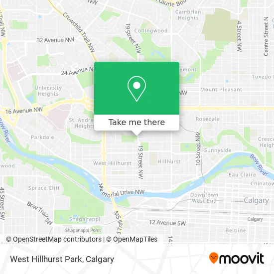 West Hillhurst Park map