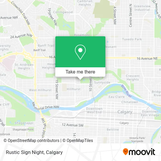 Rustic Sign Night map