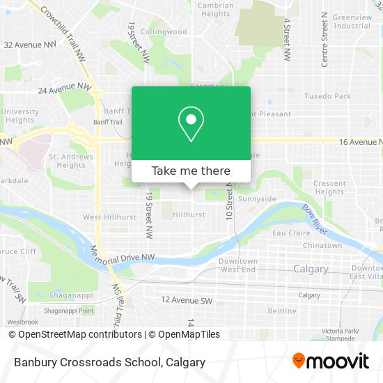 Banbury Crossroads School map