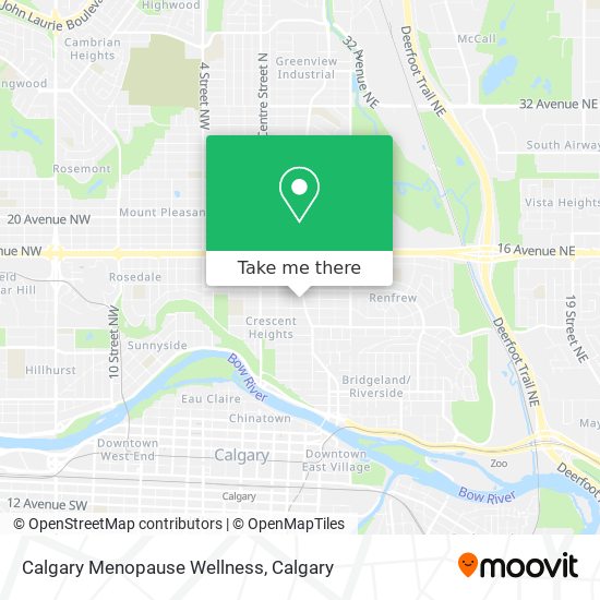 Calgary Menopause Wellness map