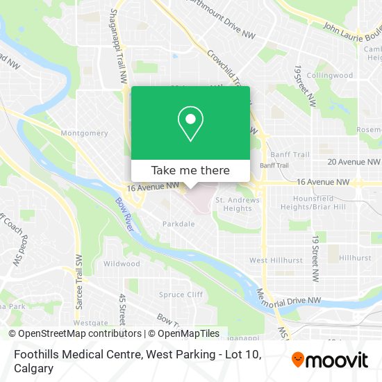 Foothills Medical Centre, West Parking - Lot 10 plan