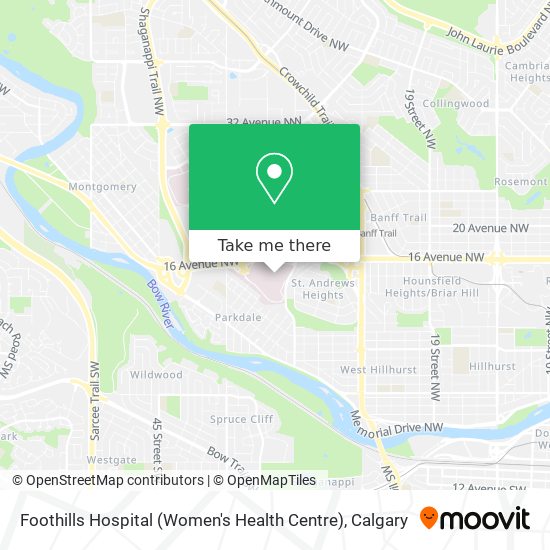 Foothills Hospital (Women's Health Centre) plan