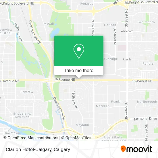 Clarion Hotel-Calgary map