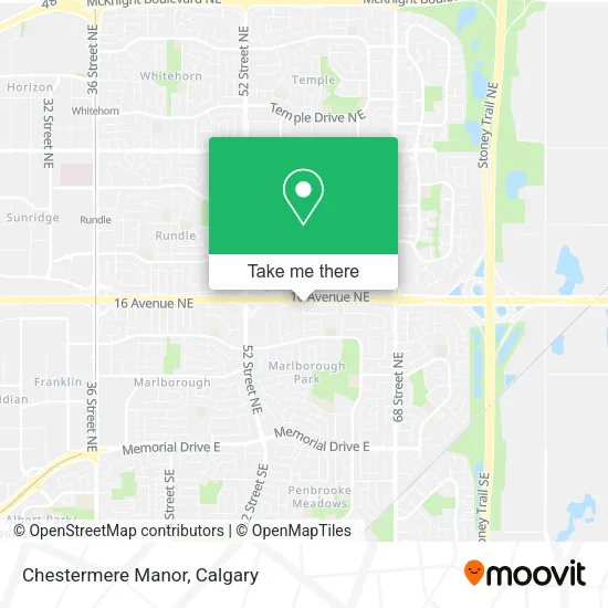 Chestermere Manor map