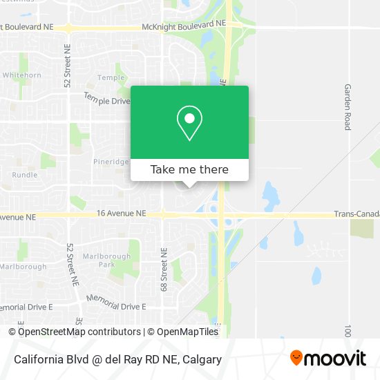 California Blvd @ del Ray RD NE map