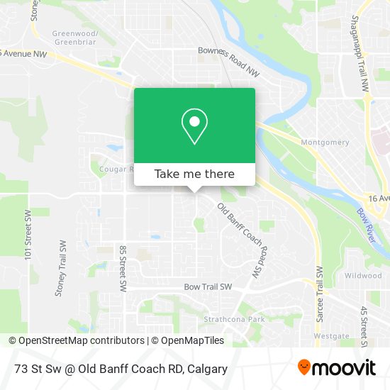 73 St Sw @ Old Banff Coach RD map