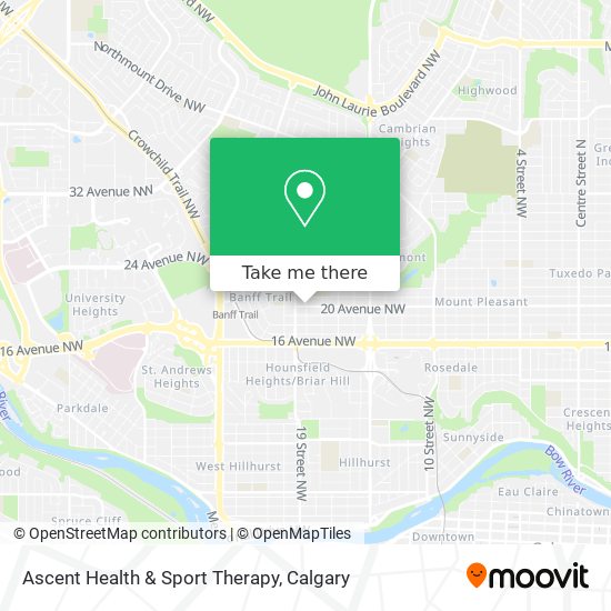 Ascent Health & Sport Therapy map