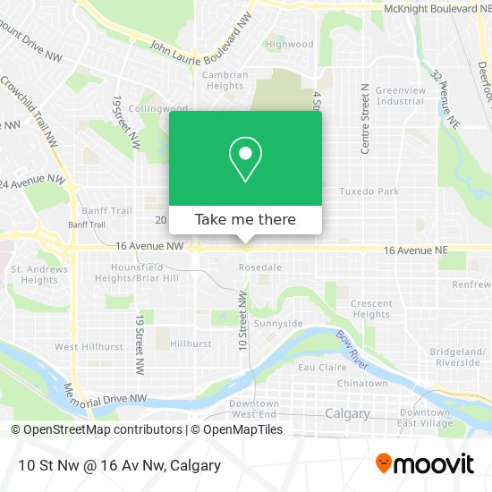 10 St Nw @ 16 Av Nw map