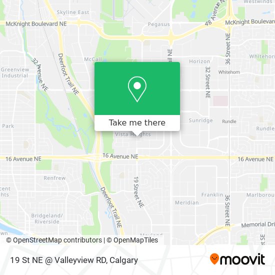 19 St NE @ Valleyview RD map