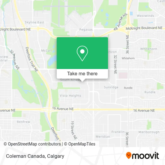 Coleman Canada map