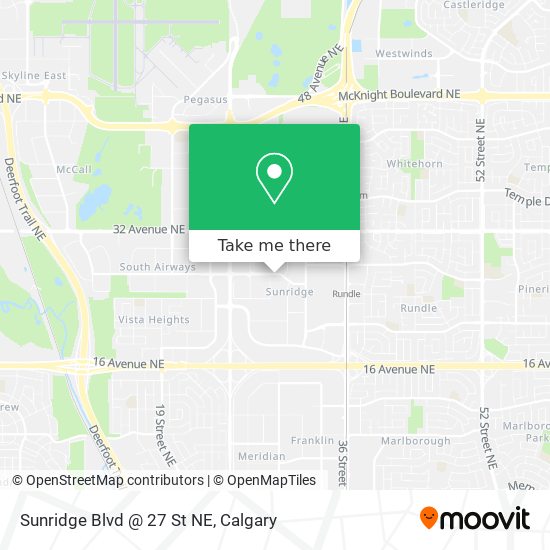 Sunridge Blvd @ 27 St NE map