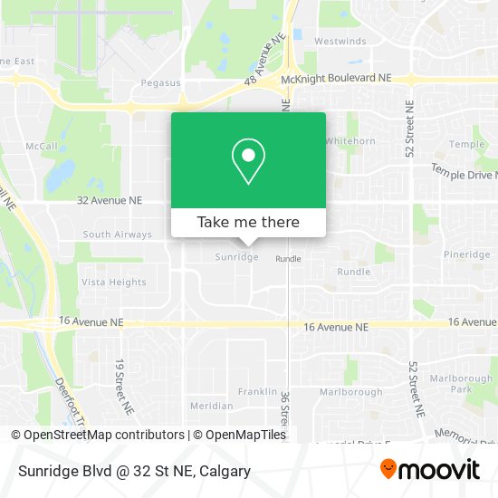 Sunridge Blvd @ 32 St NE map