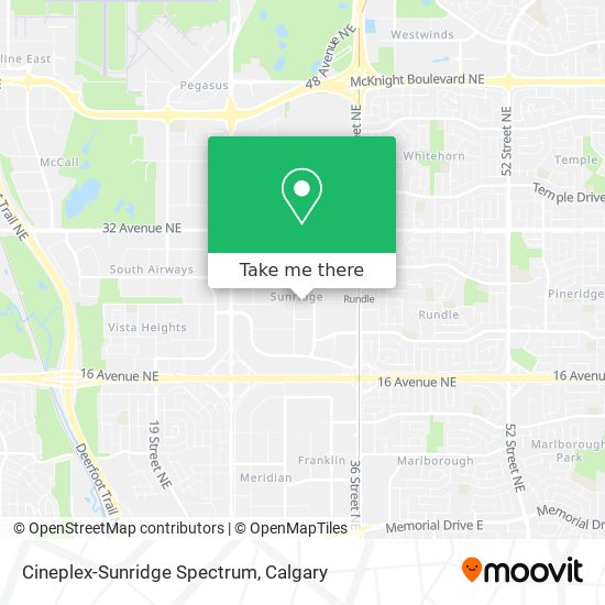 Cineplex-Sunridge Spectrum map