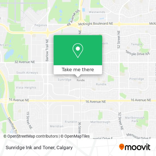 Sunridge Ink and Toner map