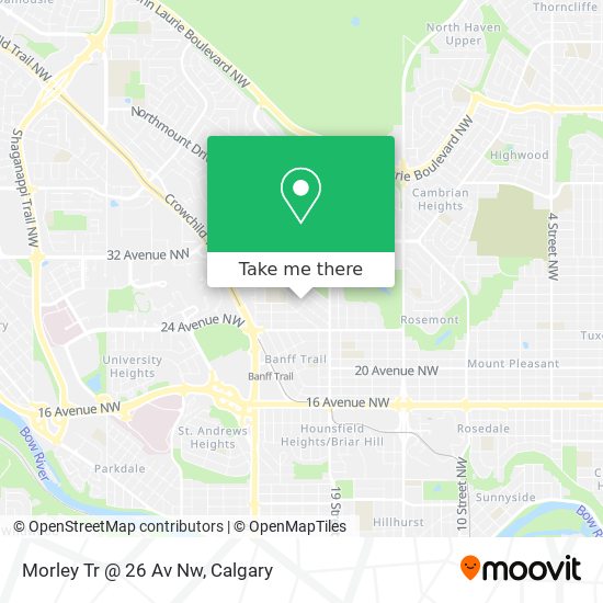 Morley Tr @ 26 Av Nw map