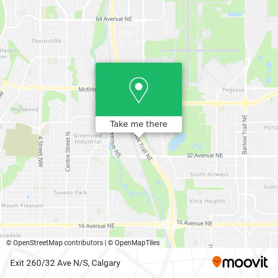 Exit 260/32 Ave N/S map