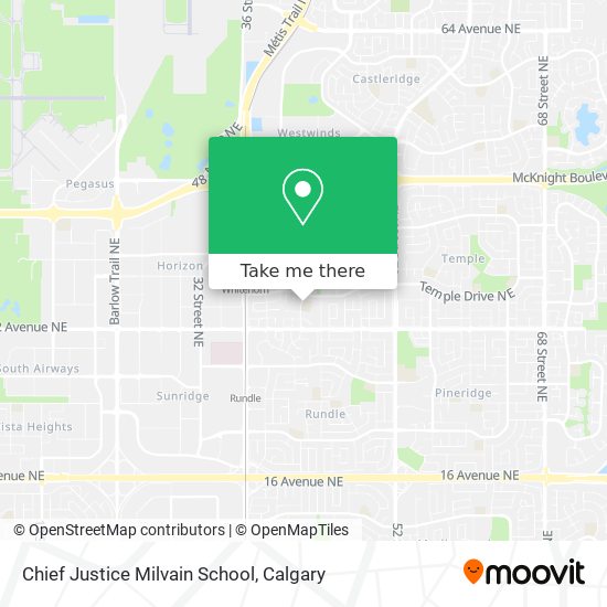 Chief Justice Milvain School map