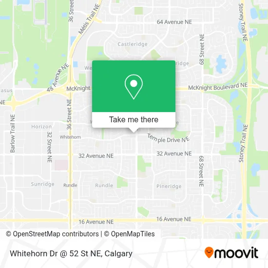 Whitehorn Dr @ 52 St NE map