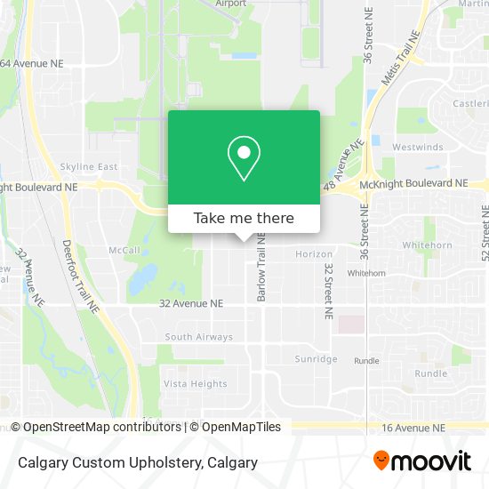 Calgary Custom Upholstery map