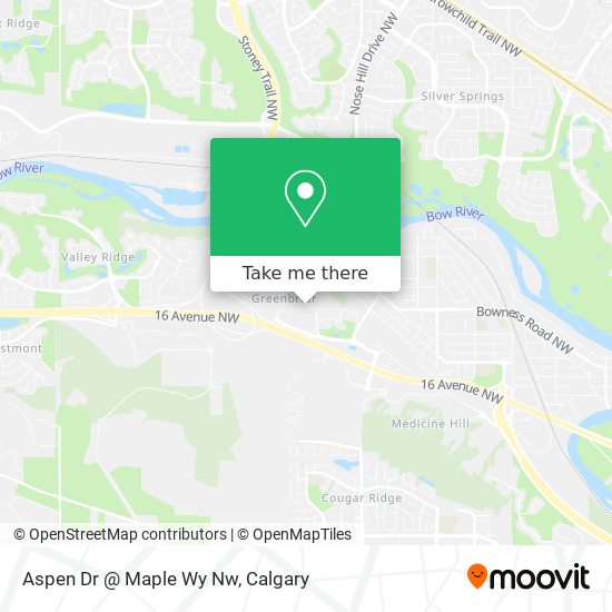 Aspen Dr @ Maple Wy Nw map