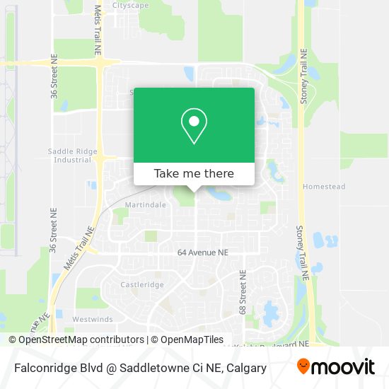 Falconridge Blvd @ Saddletowne Ci NE map