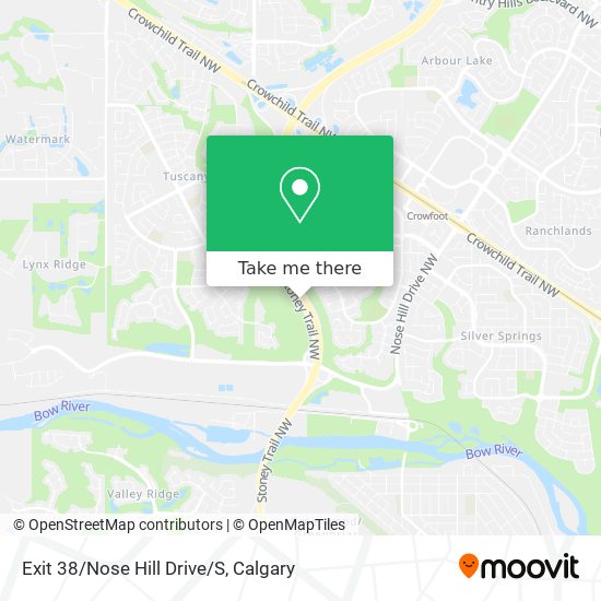 Exit 38/Nose Hill Drive/S map