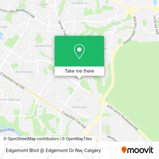 Edgemont Blvd @ Edgemont Dr Nw map