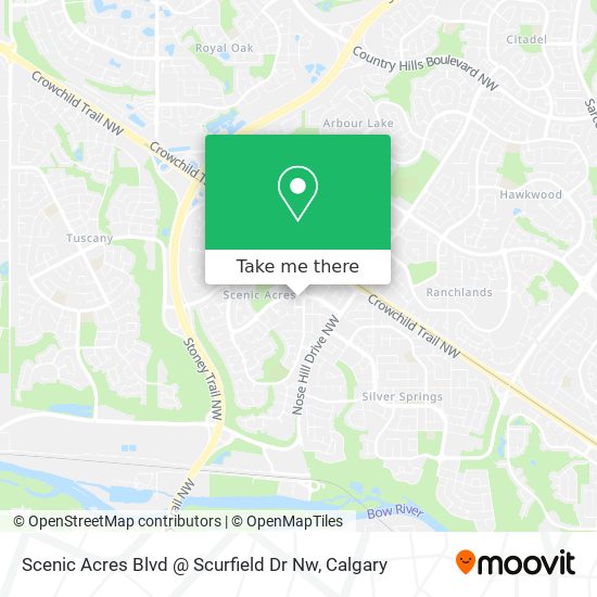 Scenic Acres Blvd @ Scurfield Dr Nw map