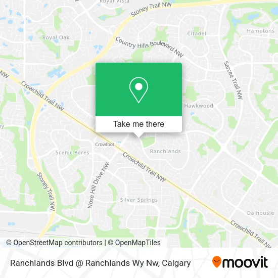 Ranchlands Blvd @ Ranchlands Wy Nw map