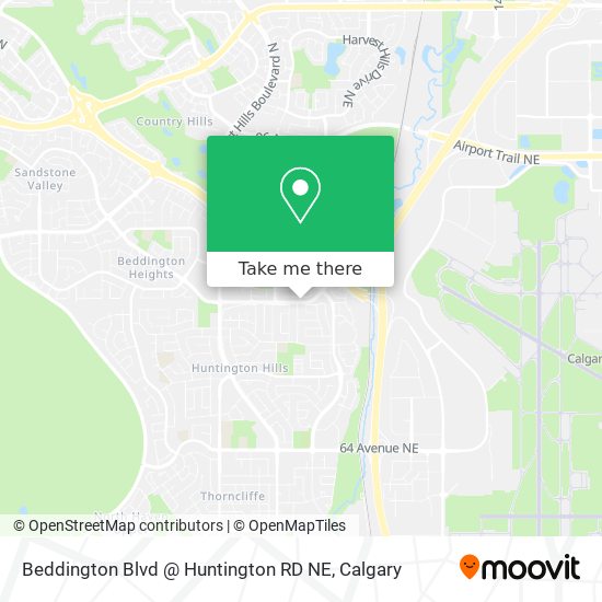 Beddington Blvd @ Huntington RD NE map