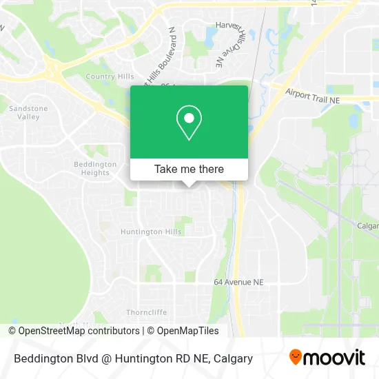 Beddington Blvd @ Huntington RD NE map