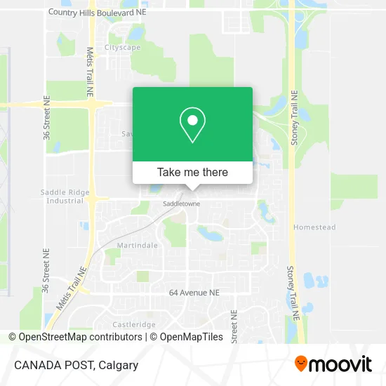 CANADA POST map