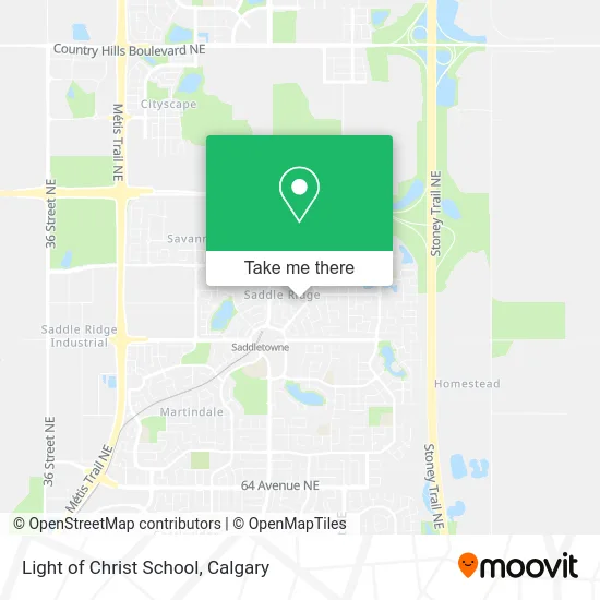 Light of Christ School map