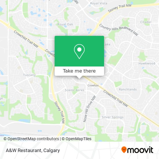 A&W Restaurant map