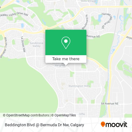 Beddington Blvd @ Bermuda Dr Nw map