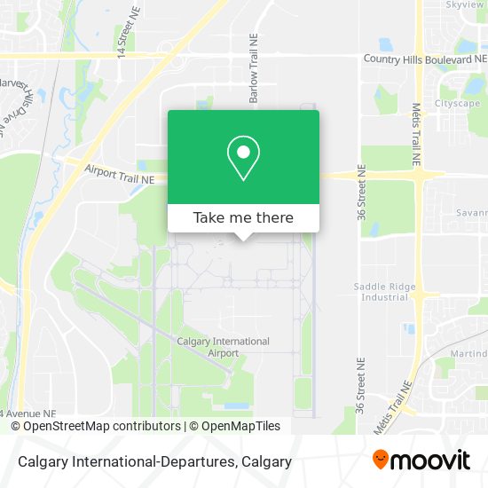 Calgary International-Departures map