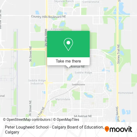 Peter Lougheed School - Calgary Board of Education map