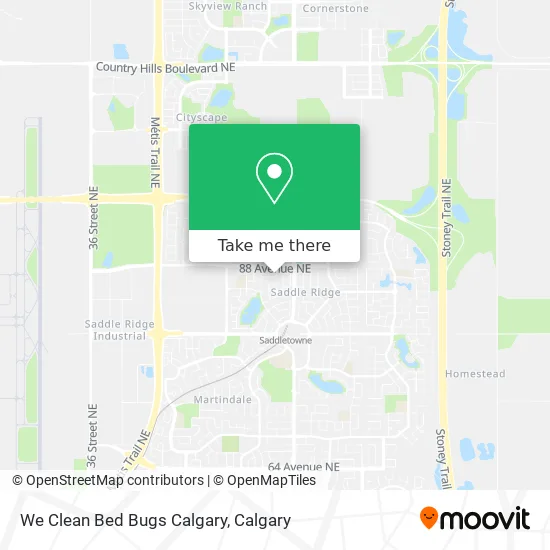 We Clean Bed Bugs Calgary map