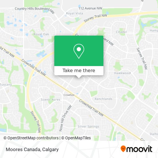 Moores Canada map