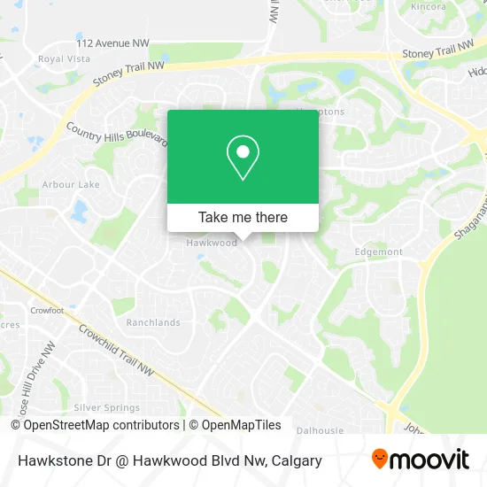 Hawkstone Dr @ Hawkwood Blvd Nw map