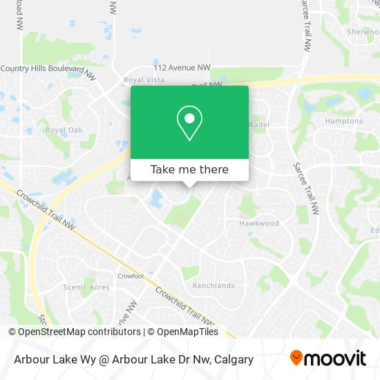 Arbour Lake Wy @ Arbour Lake Dr Nw map