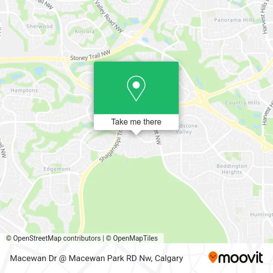 Macewan Dr @ Macewan Park RD Nw map